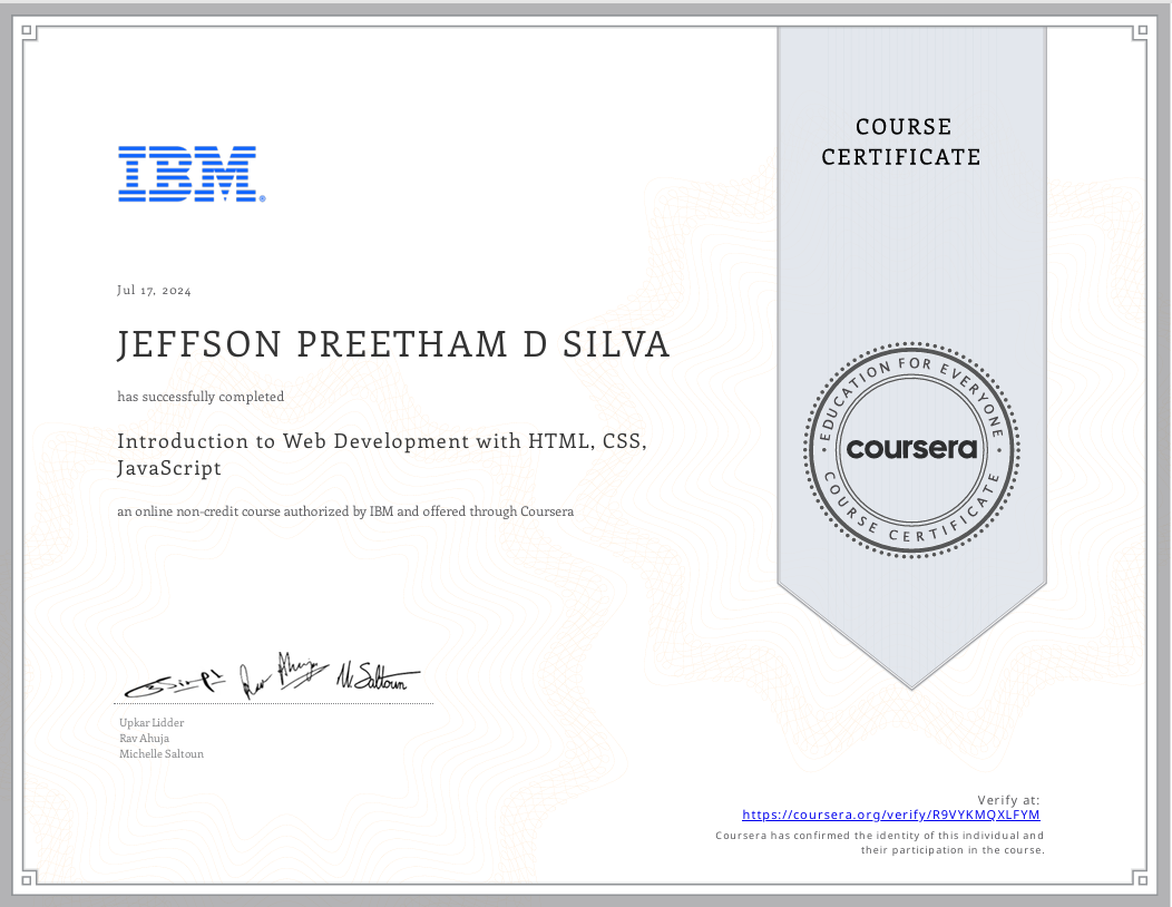 Introduction to Web Development with HTML, CSS, JavaScript